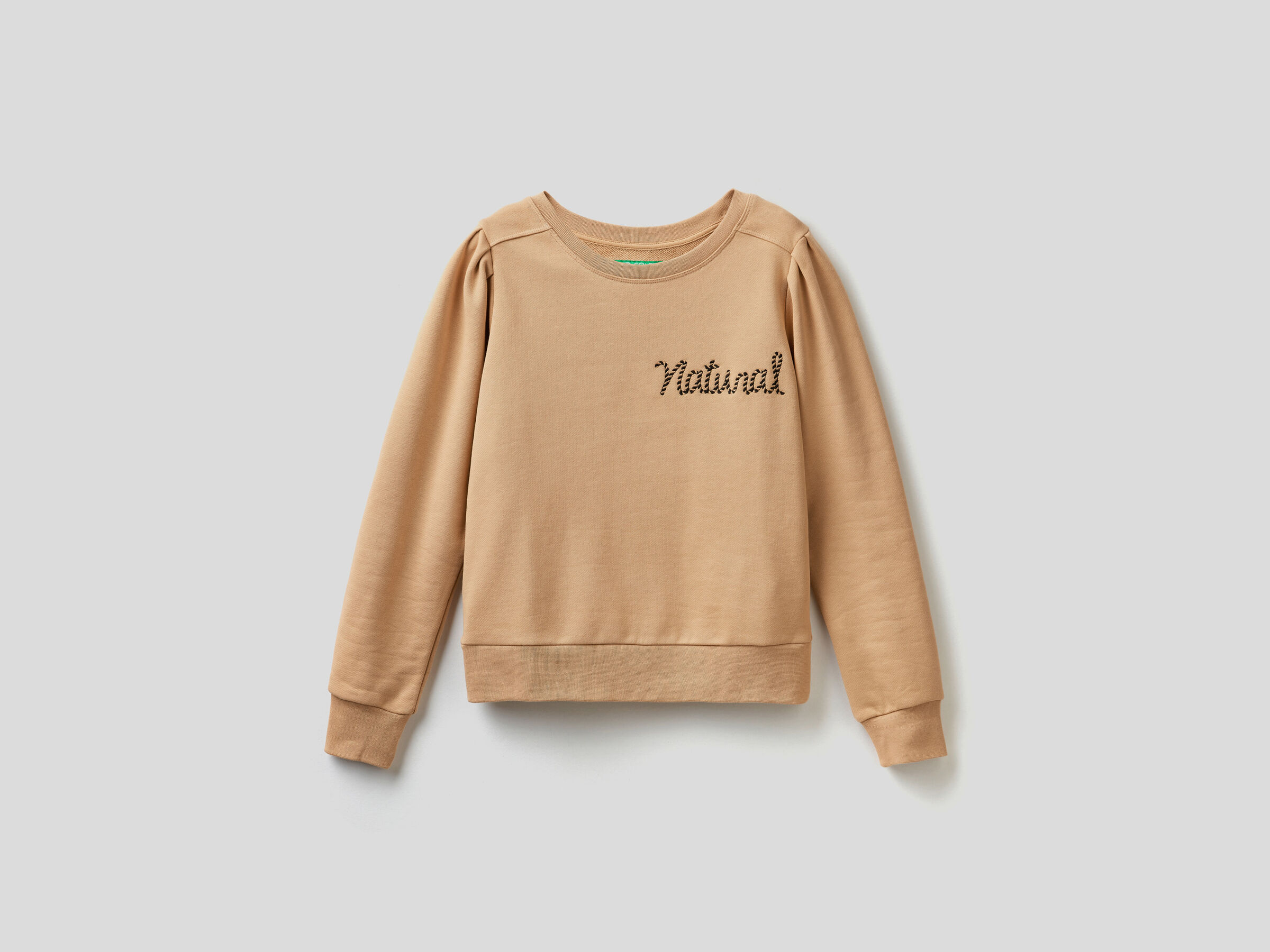Sweatshirt in organic cotton with embroidery Women image number 4